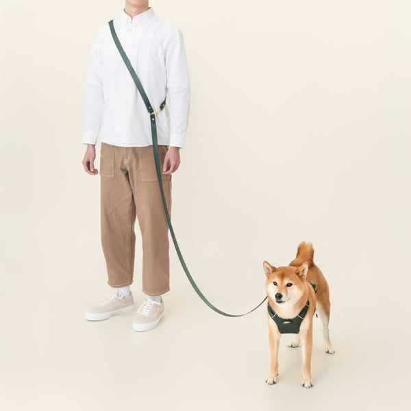 Crossbody Leash-Forest Green