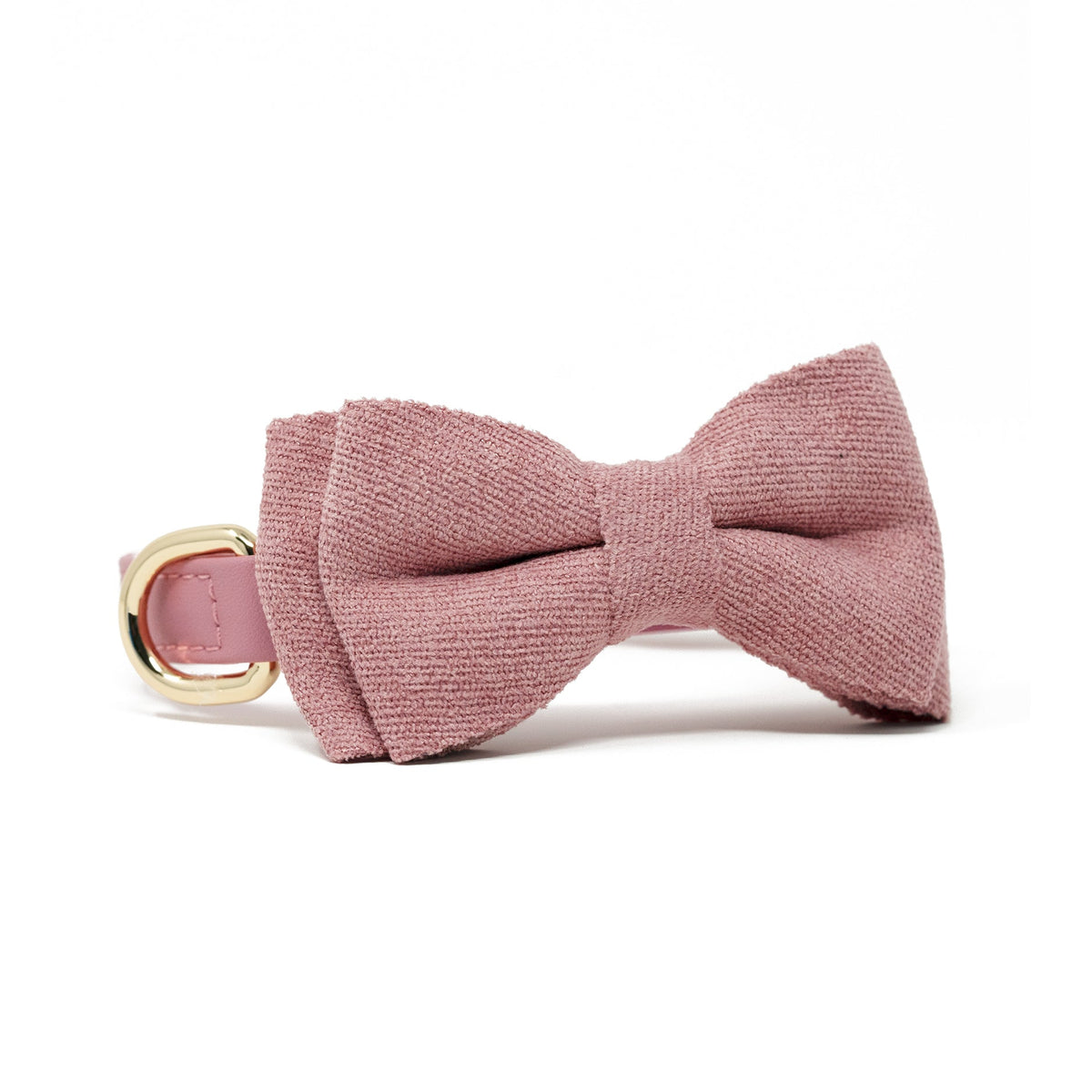 Baby Pink dog bow tie in soft cotton-blend fabric