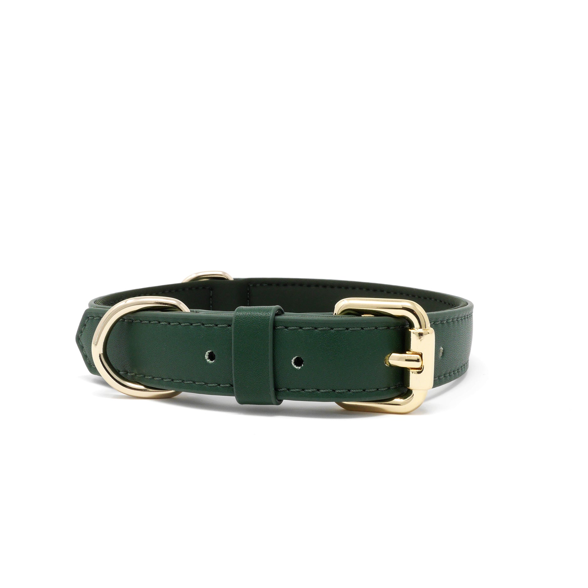 Forest Green Dog Collar – Soft Vegan Leather | Bobo & Nana