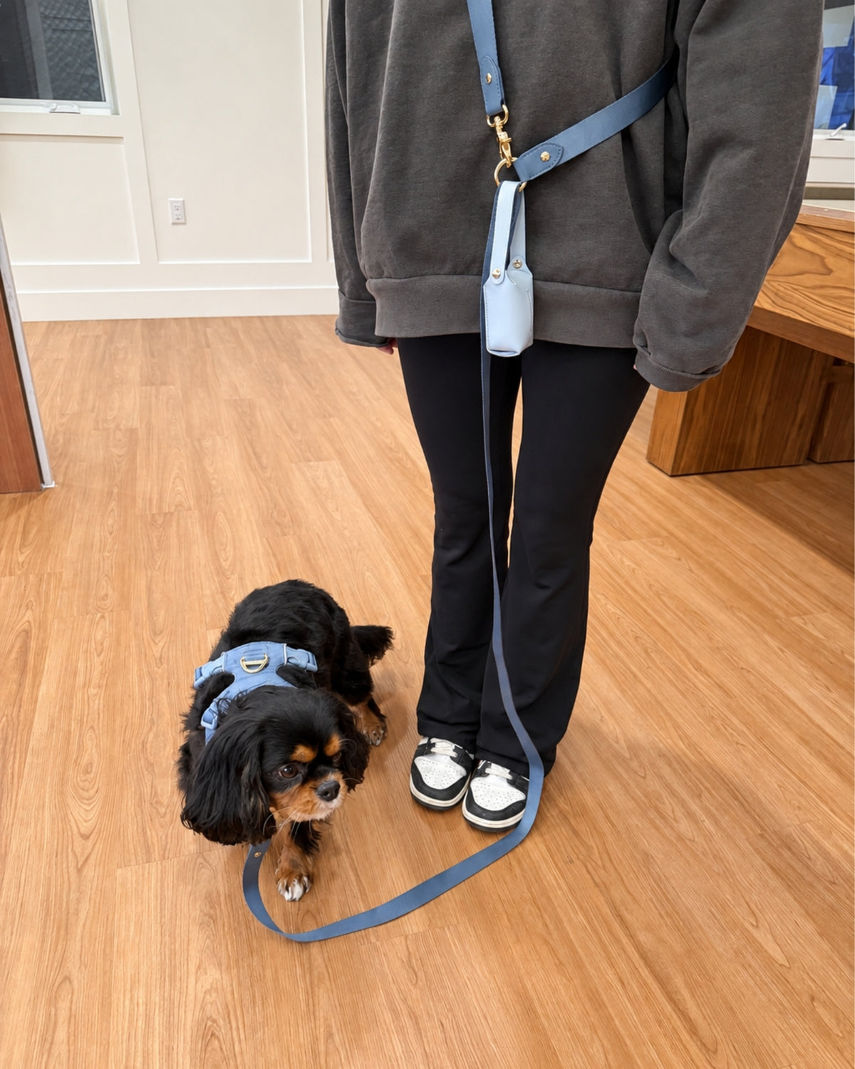 Crossbody Leash - Stone Blue